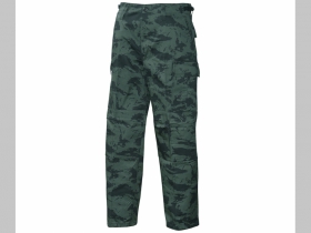 Nohavice BDU " kapsáče "  maskáč vzor TAIGA 65%bavlna 35%polyester farba čiernozelená